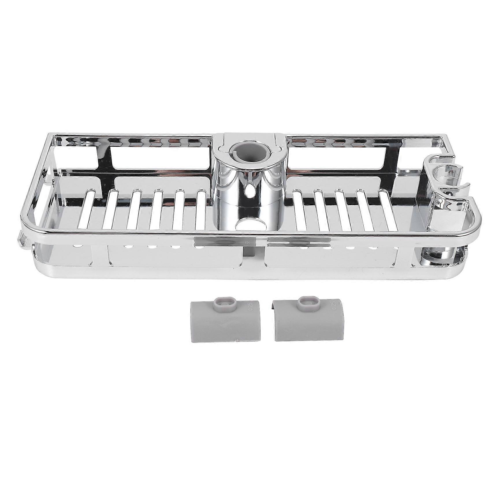 Lifting Shower Shelf Rectangle Detachable Storage Tray Rack Plastic Holder Kitchen Bathroom Accesso