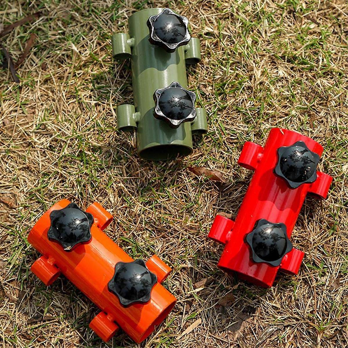 2-Piece Set of Awning Pole Fixed Tube Windproof Adjustable Outdoor Camping Tent Support Pole Access