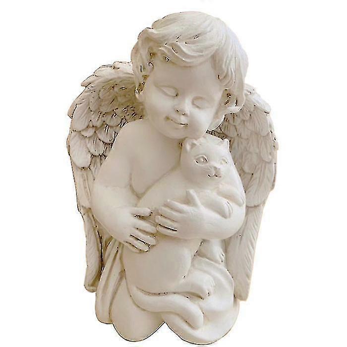 Angel With A Cat Statue