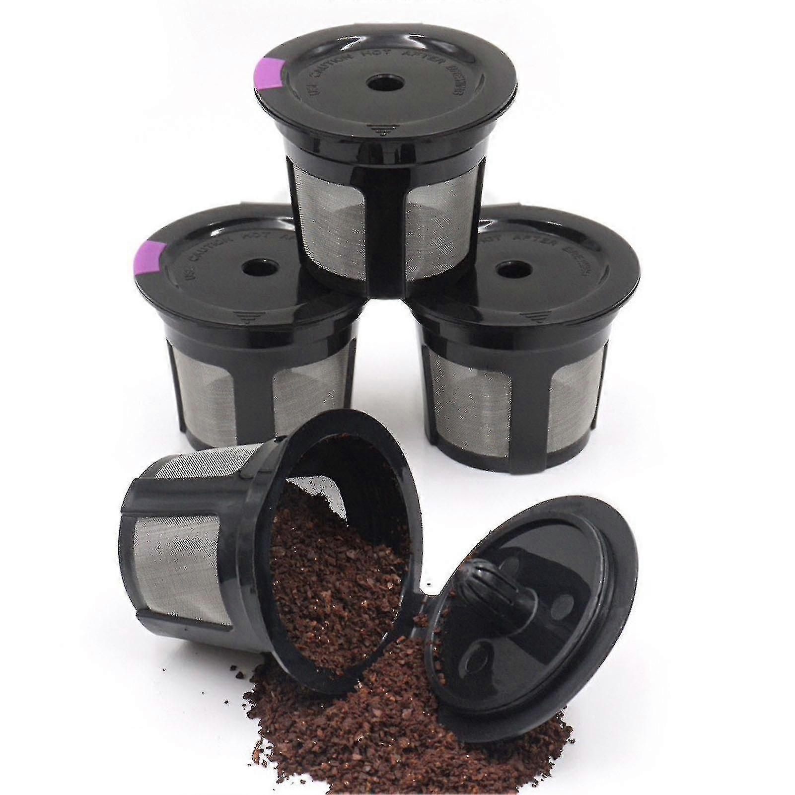 4pcs Filter Reusable Refillable With Stainless Steel Mesh