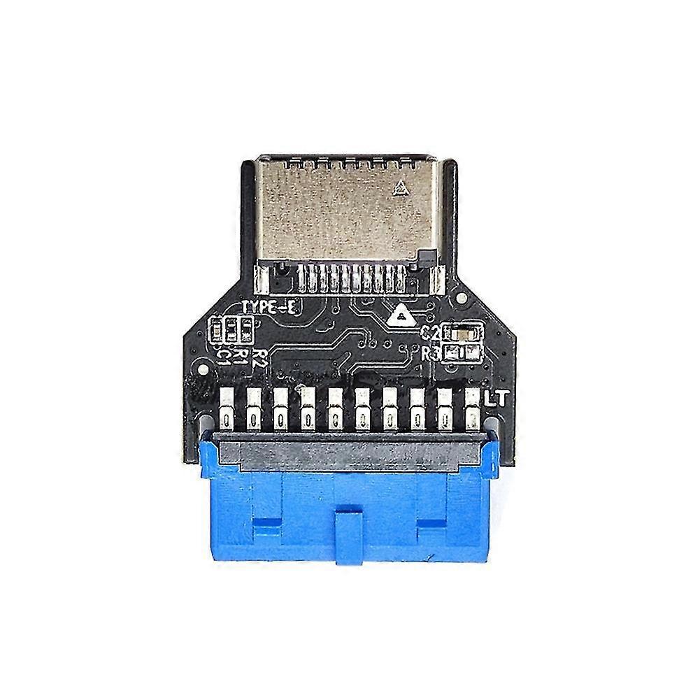 USB Header Adapter Riser USB3.0 19Pin to TYPE-E Converter Chassis Front Panel TYPE C Plug-in Port for Motherboard,A