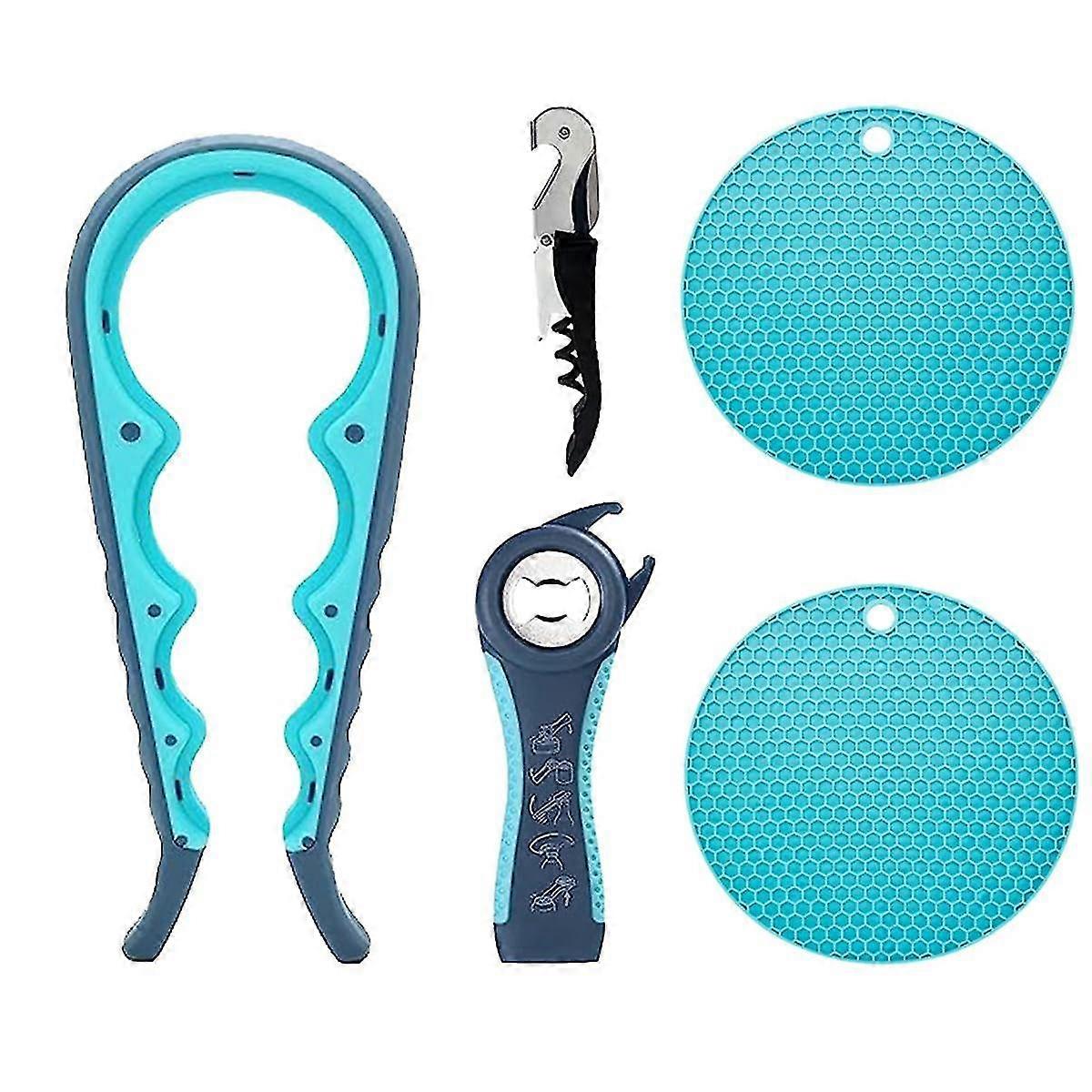 Beer Bottle Opener 5-in-1 Bottle Opener 4-in-1 Multi-purpose Can Opener Set