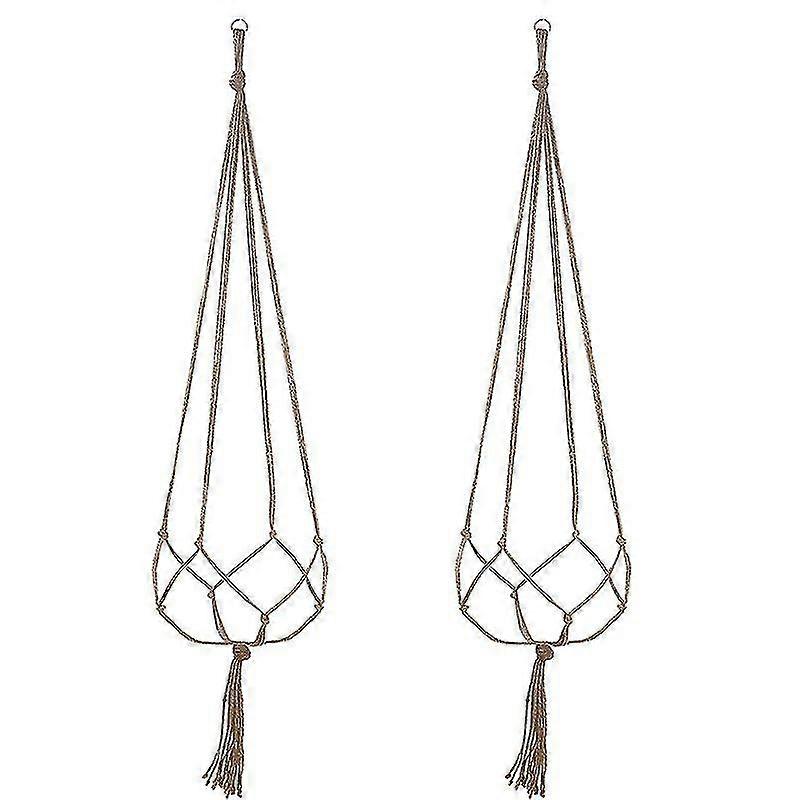 2pcs Flower Pot Hanging Basket Net Pocket 90cm