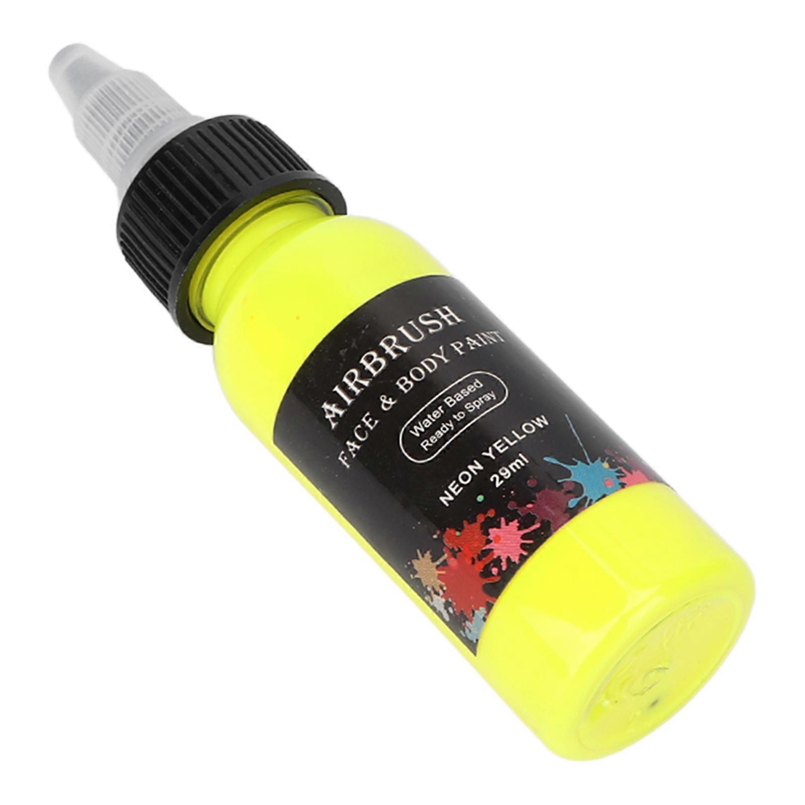 Face Paint Fluorescent Unisex DIY Makeup Halloween Cosplay Party Body Paint for Stage Performance 29mlFluorescent Yellow