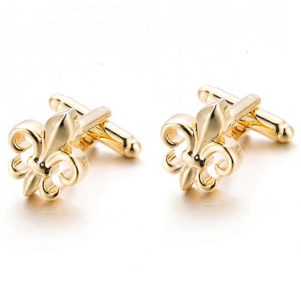 High Quality Shirt Cufflinks Brass Cuffs Gold Buttons