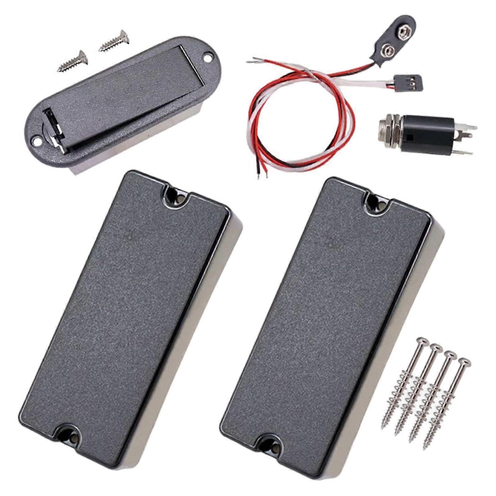 2 Pieces 4 String Bass Guitar Humbucker Pickups Socket for 4 String Bass