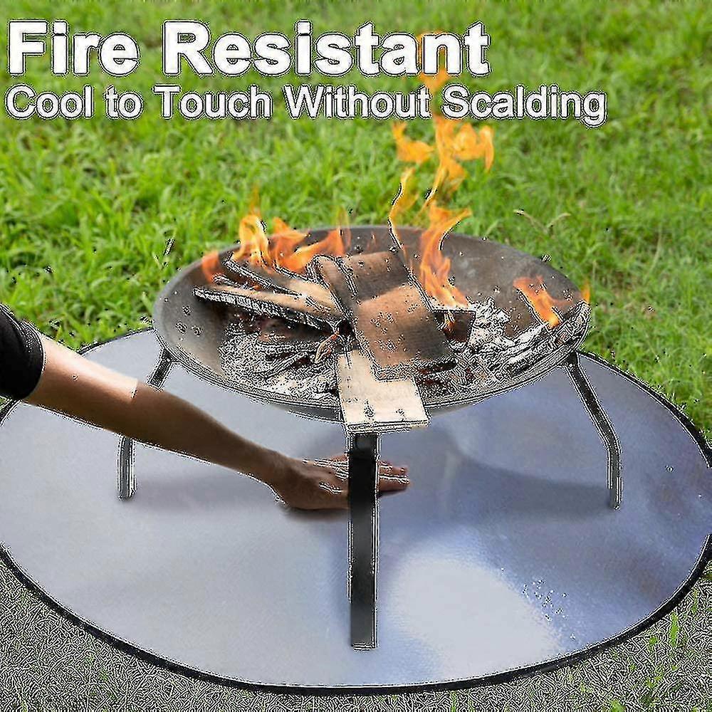 Fire Pit Mat 36 Polegadas Rodada Sob Grill Pad Fireproof Mat Outdoor Floor Lawn Deck Protetor