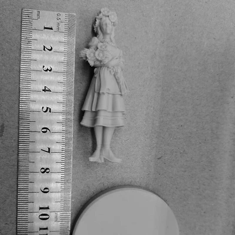 Ρωσικά κορίτσια Diy ρητίνη Σχήμα 1/24 Κλίμακα 75mm Συναρμολογημένο κιτ μοντέλου Μη συναρμολογημένο διόραμα Άβαφα ειδώλια Παιχνίδια χόμπι