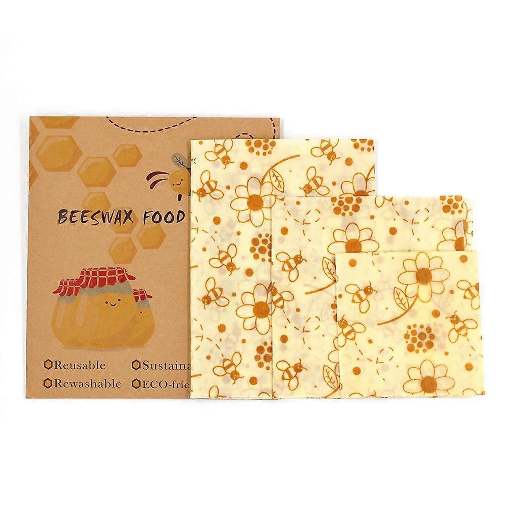 3Pcs Beeswax Food Wrap Roll Reusable Wrap Alternative Food Storage Keeps Food Fresh Little Bee S