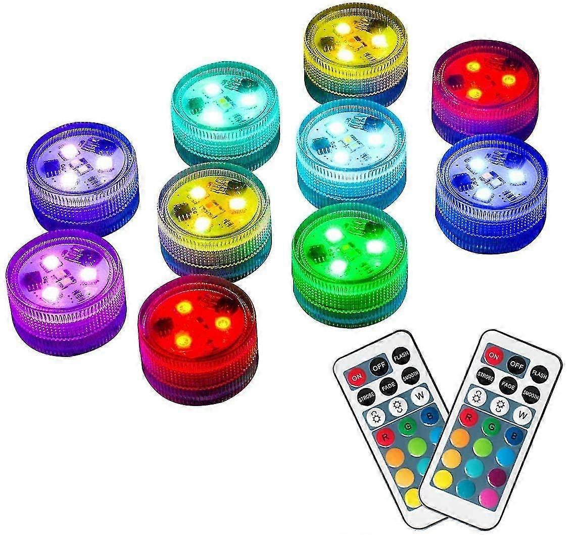 10pcs Submersible Led Lights, For Shower, Light For Easter, Halloween Y