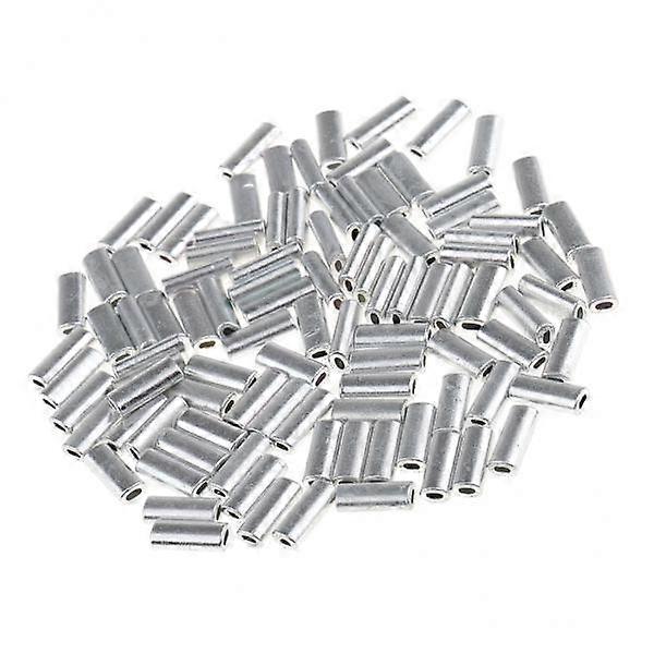 4x100pcs واحد الألومنيوم الصيد تجعيد الأكمام أنبوب سلك زعيم الأكمام 1.2mm