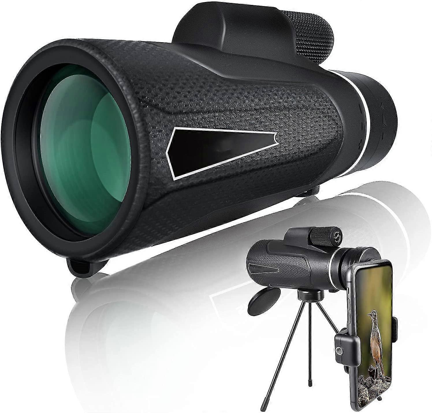 10X50 HD Monocular Telescope Telescope Cell Phone with Portable Tripod Bracket FMC BAK4 Waterproof for Photographing Ball Game Concert Bird Watching T