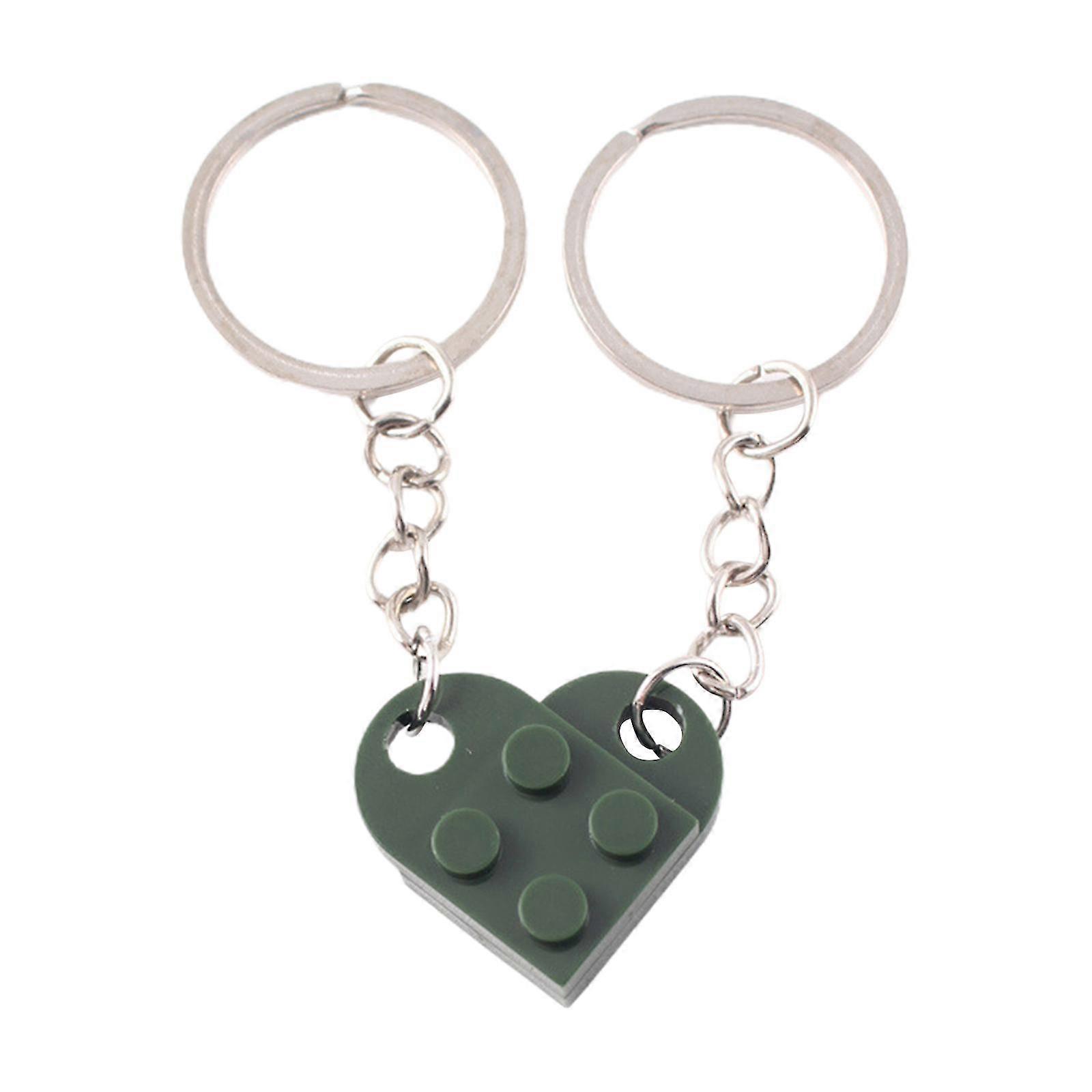 Building Blocks Key Chain Love Couple Keychain Multi-color Creative Key Chain Couple Gift jkw