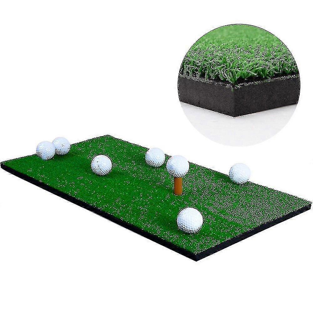 Golf Practice Mat Grass Carpet Hitting Ball Training Aid-black PK