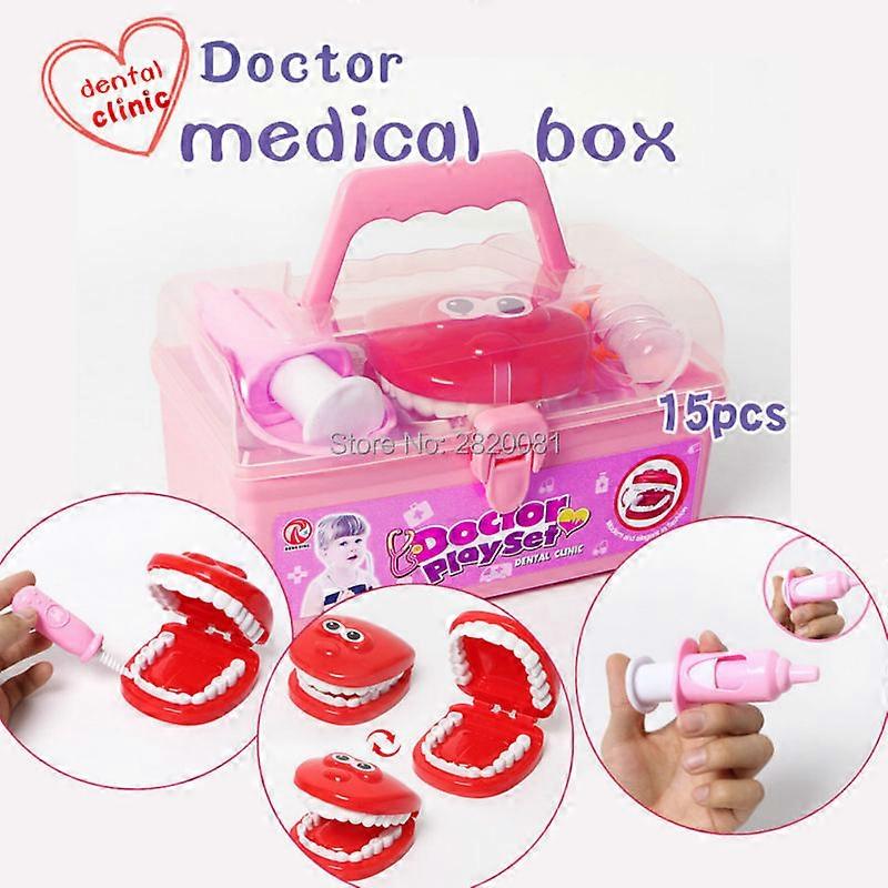 15pcs/set σετ παιχνιδιού σειράς γιατρών, παιδικό παιχνίδι ρόλων οδοντιατρική κλινική προσομοίωση ιατρικό κιτ, αστεία εκπαιδευτικά παιχνίδια καλύτερο δώρο