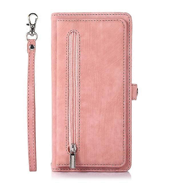 Phone Case For Apple Wallet Card iPhone 14 Pro Max 14 Plus 13 12 11 Pro Max Mini X XR XS Zipper with Wrist Strap Card Holder Slots Solid Colored PU Le