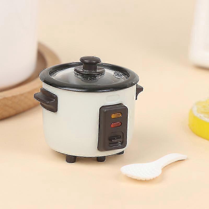 1:12 Dollhouse Mini Rice Cooker W/ Rice Spoon Kitchen Kitchenware Cooking Model