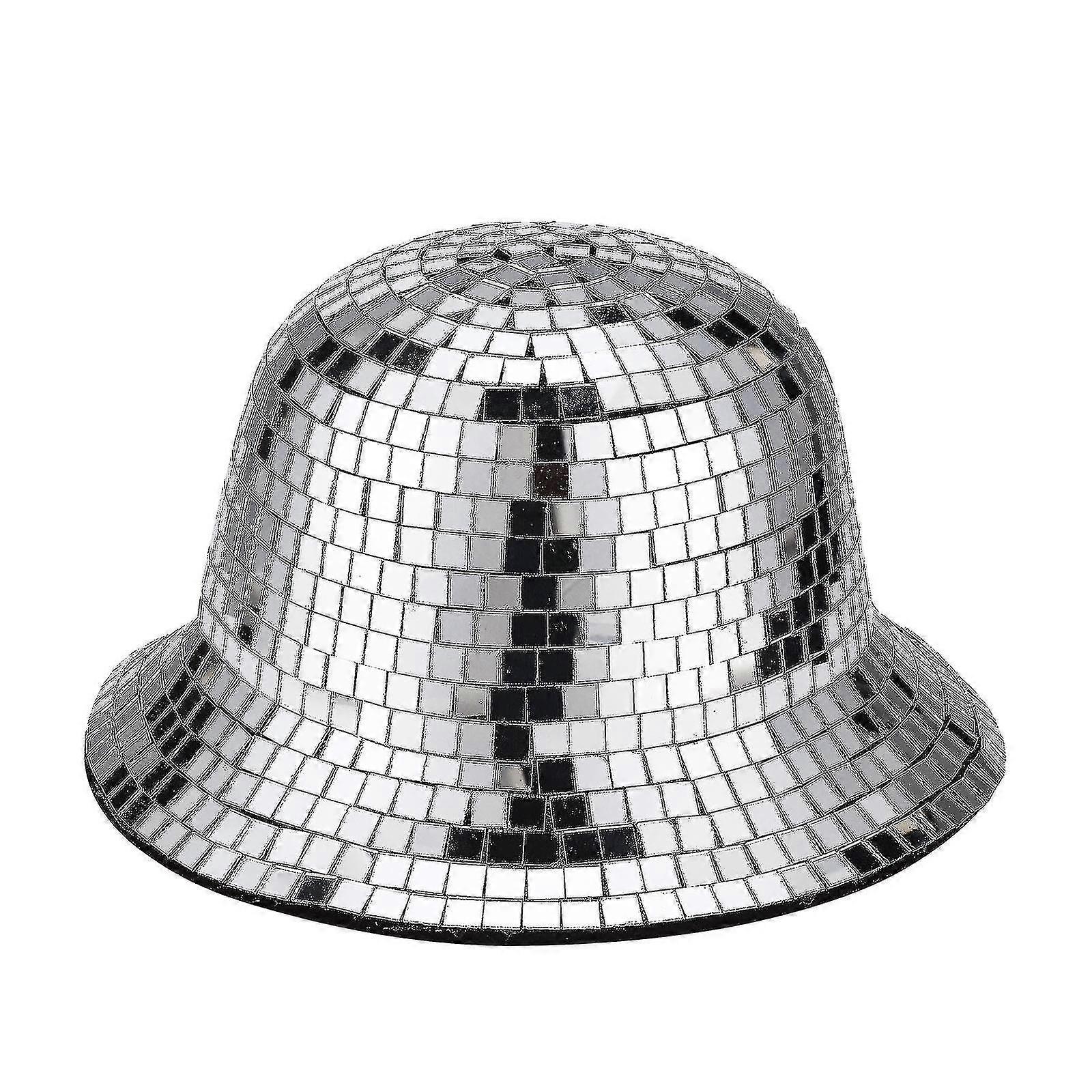 Disco Ball Hat White Sequin Hat Disco Ball Festival Visor Disco