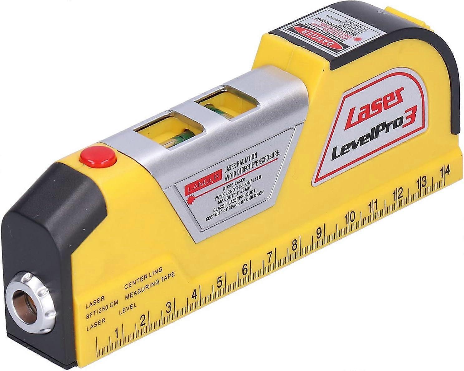 Multipurpose Laser Level,Infrared Spirit Level Tool with Ruler High Accuracy Mini Spirit Level Tool Laser Tape Rulers for Measuring Hanging Pictures