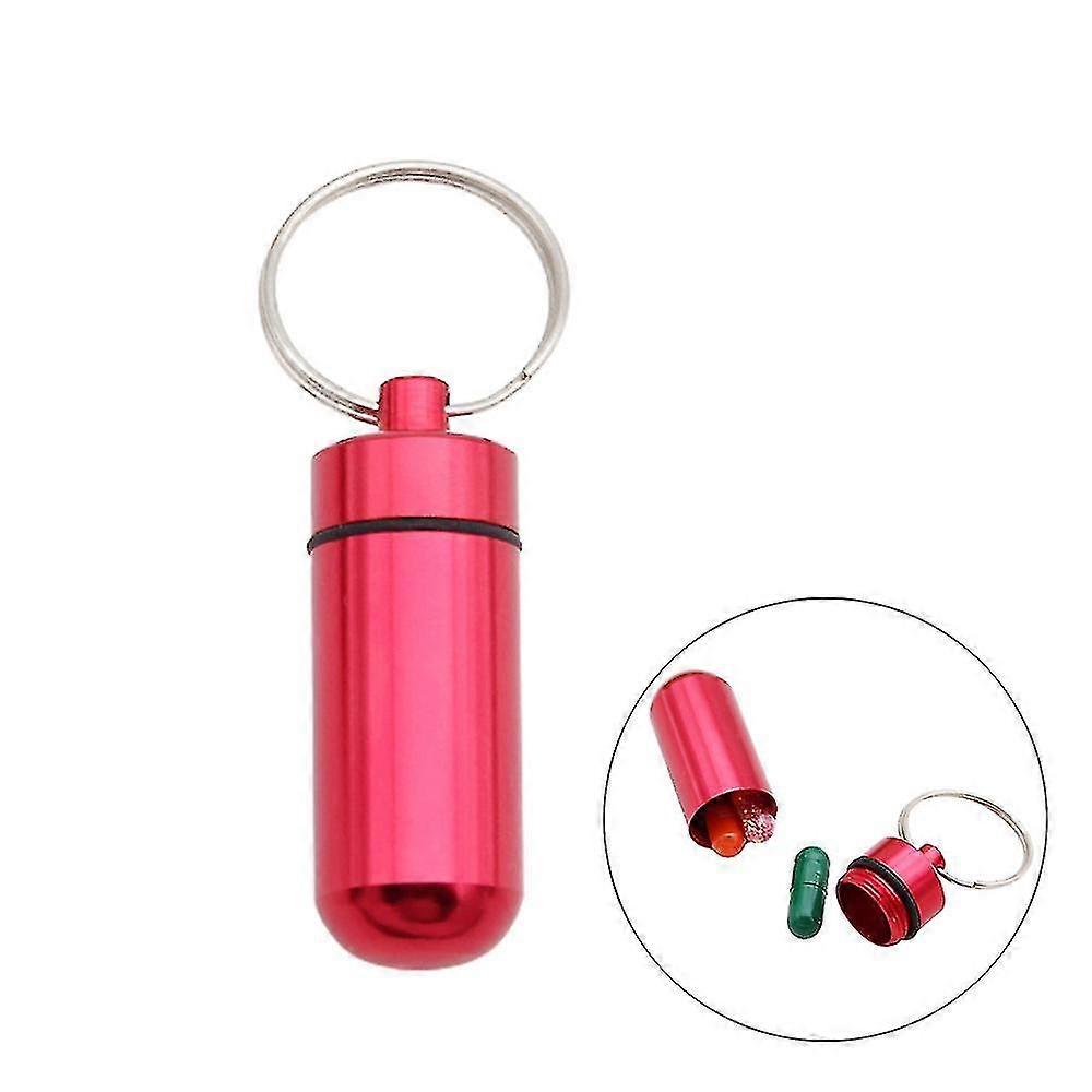 Mini Pill Case With Key Ring Medicine Holder Pocket Pill Box Keychain Capsule Container