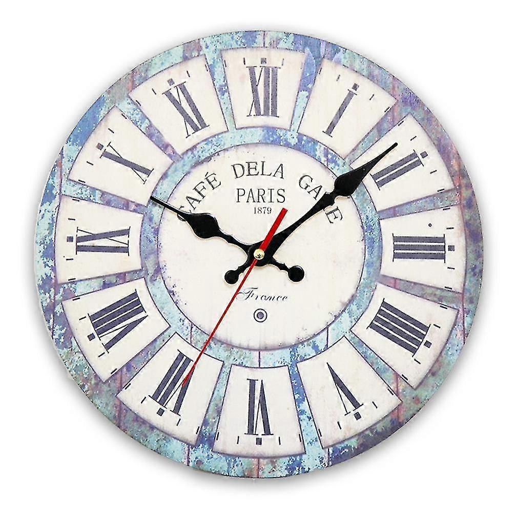 12 Inch Wall Clock Creative Silent Wood_Ck