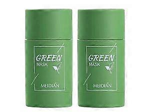 2pcs Green Tea Solid Masks, Blackhead Remover with Extract, Deep Pore Cleansing, Moisturizing, Brightening, Blackhead Removal