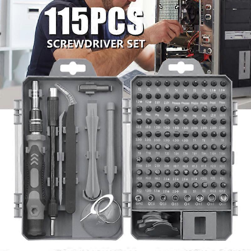 115 In 1 Screwdriver Set Screwdriver Bit Set Multi-function Precision Mobile Phone Repair Device Hand Tools Torx Hex Repair Tool