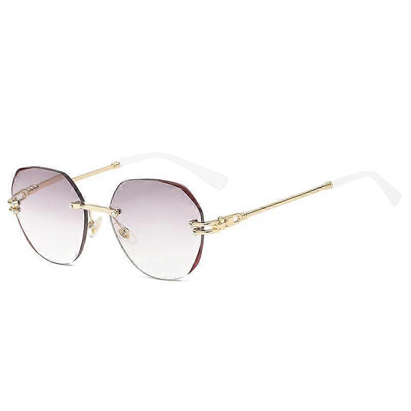 +2.00~+4.0 Diopter Eyewear Computer Goggles Diamond Cutting Rimless Presbyopic Glasses Vision Care Reading Glasses