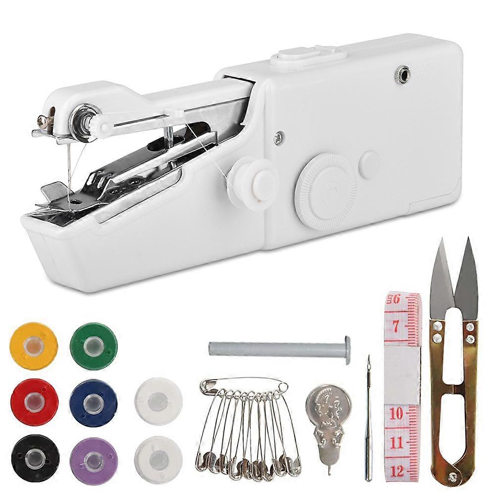 Portable Sewing Machine, Hand Sewing Portable Electric Sewing Machines for Beginner Adult Quick Handy Hand Fabric or Travel Use (with Travel Portable