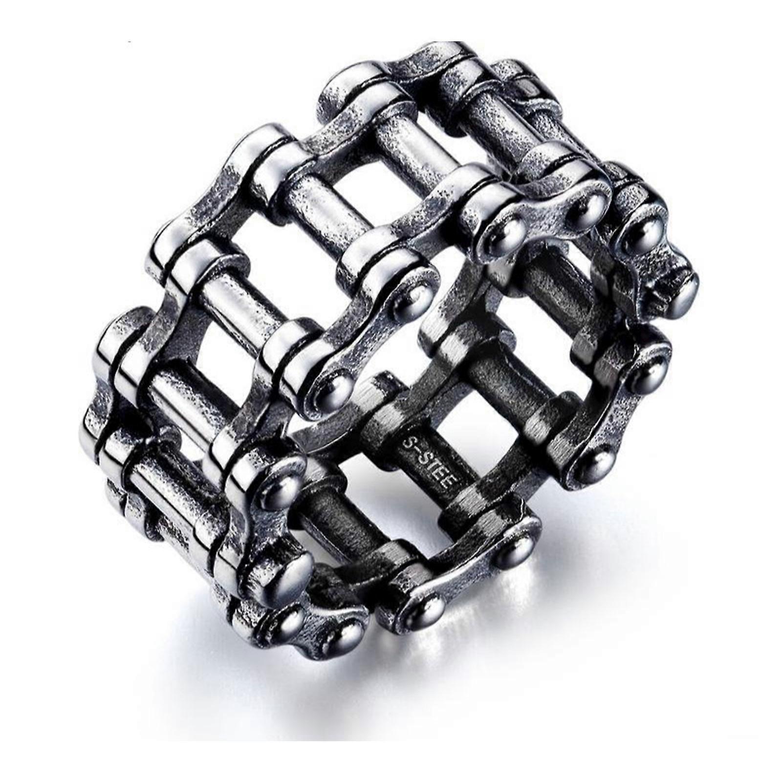 サイズ7-13ステンレス鋼メンズヘビーリングオートバイバイクチェーンリンクパーティージュエリーギフト