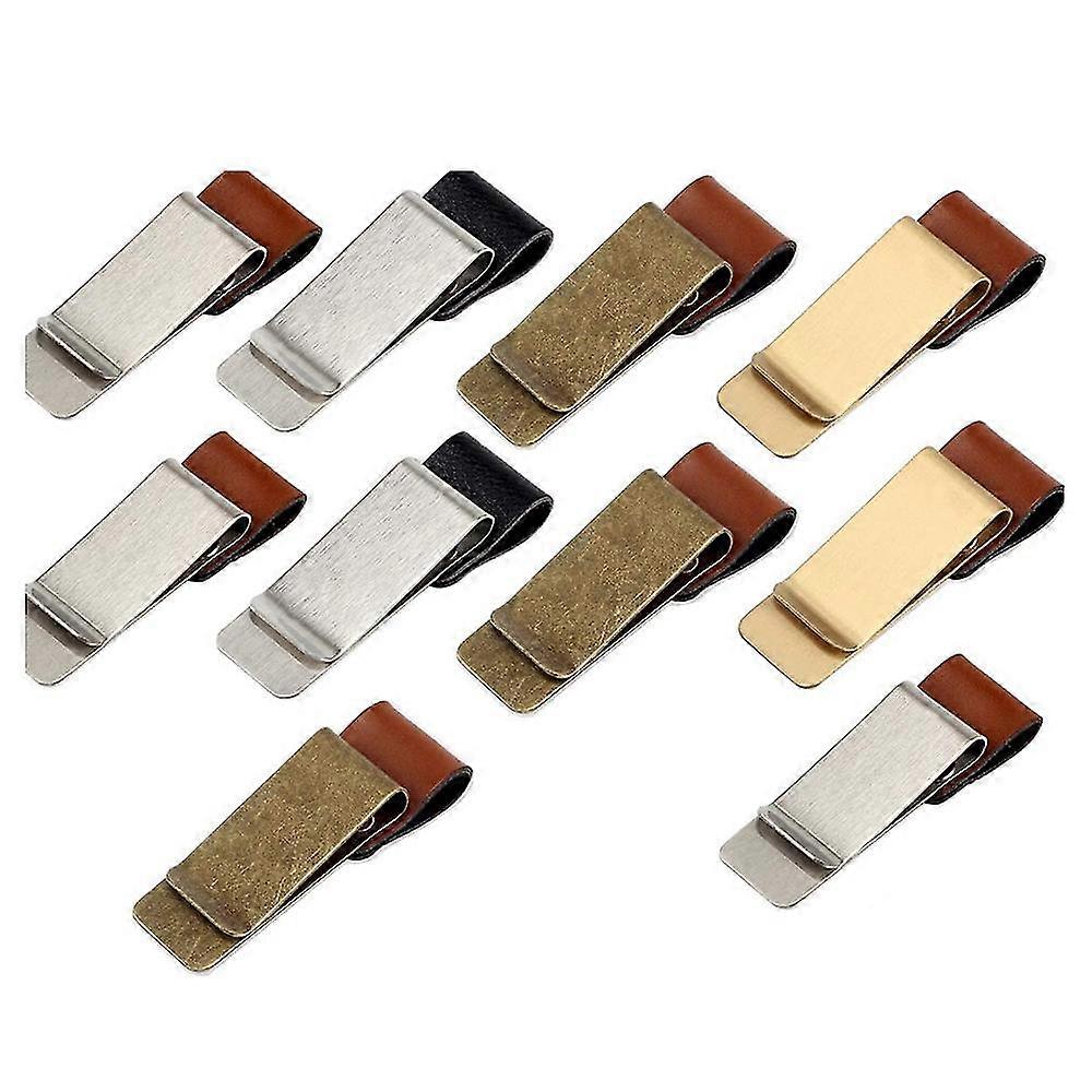 10 قطع القلم حلقة حامل القلم كليب دفتر الملاحظات حامل القلم مع النحاس كليب الجلود القلم حامل كليب للملاحظة