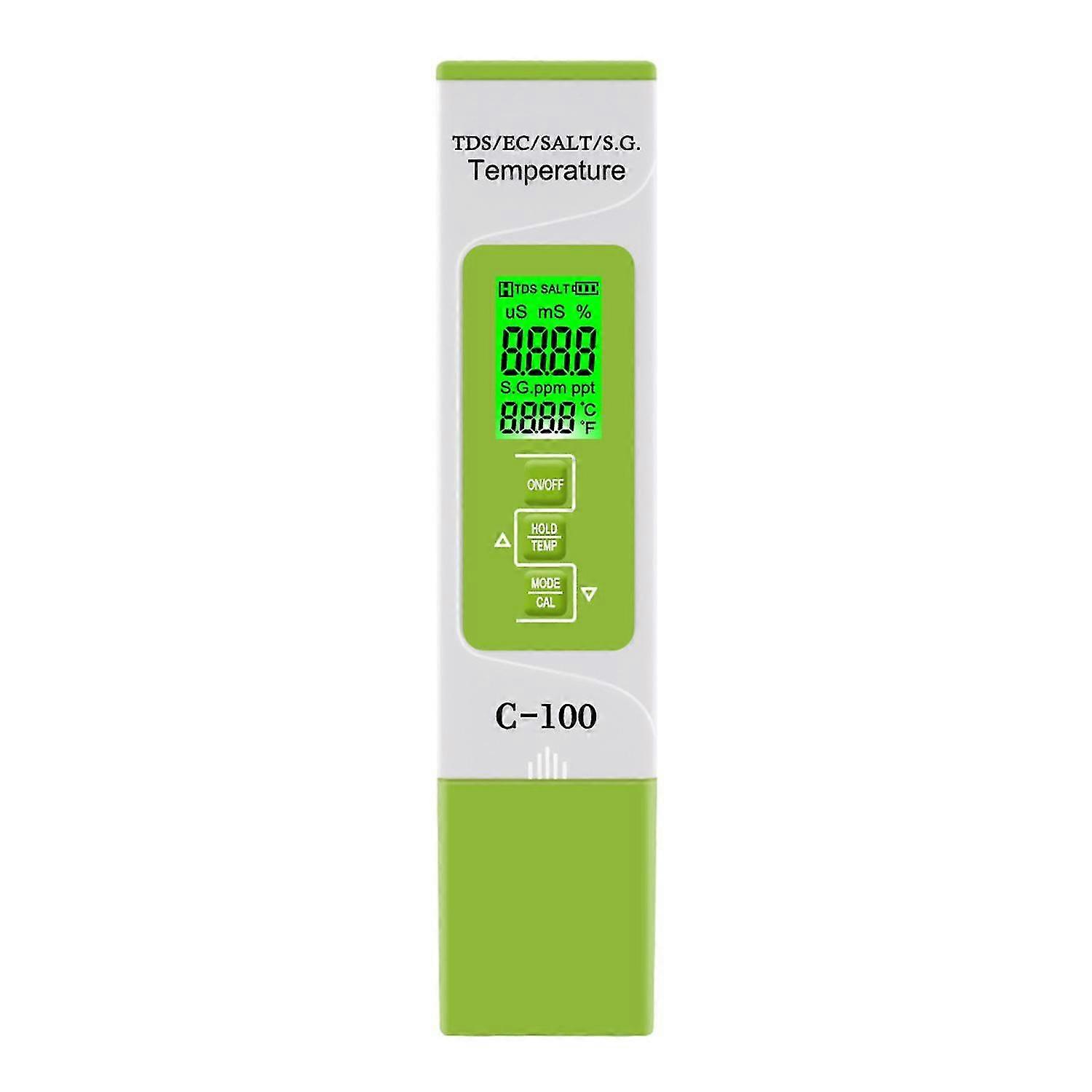 Water Tester LCD Display Waterproof ABS Drinking Water Quality Tester with Backlight for Laboratory