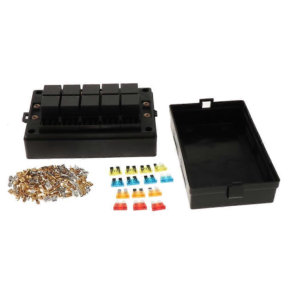 1 Set 18 Way Blade Fuse Box Car Fuse Box Holder Standard Circuit Fuse Holder Box Block