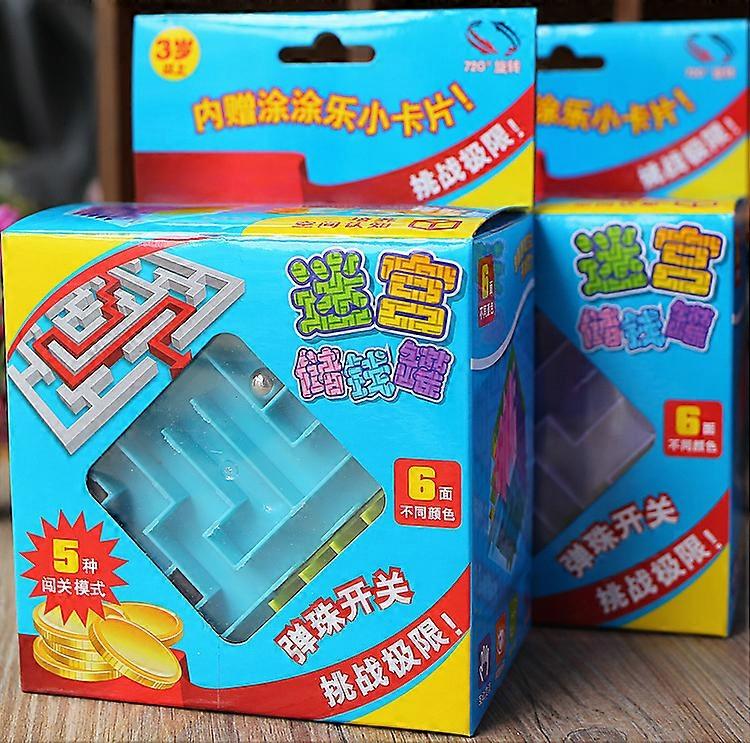 3D Cube Puzzle Maze Money Box Coin Box Cash Saving Box Piggy Bank Coins Storage Box Brain Storm Game Kid Toy Gift