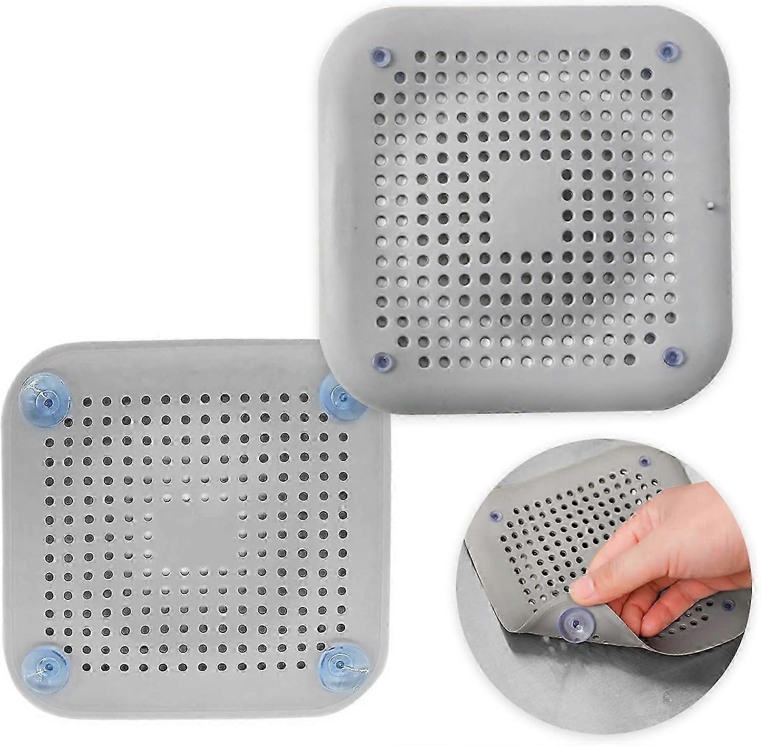Set 2 bucati de protectie din silicon pentru sita de scurgere, Silicon, Gri