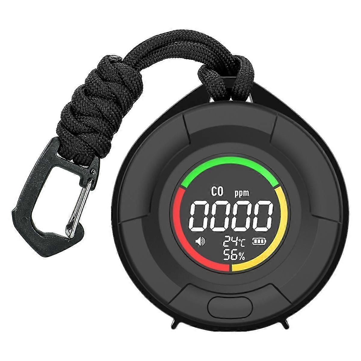 مصغرة أول أكسيد الكربون الكاشف CO جودة الهواء المحمولة شاشة LED شحن USB للداخلية والسفر