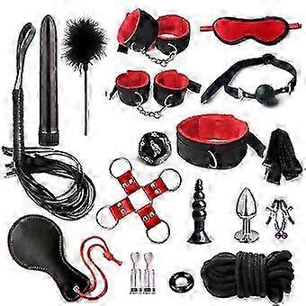 17 Piece Set - Red  BD SM Webbing Strapping Supplies Multi-Piece Set