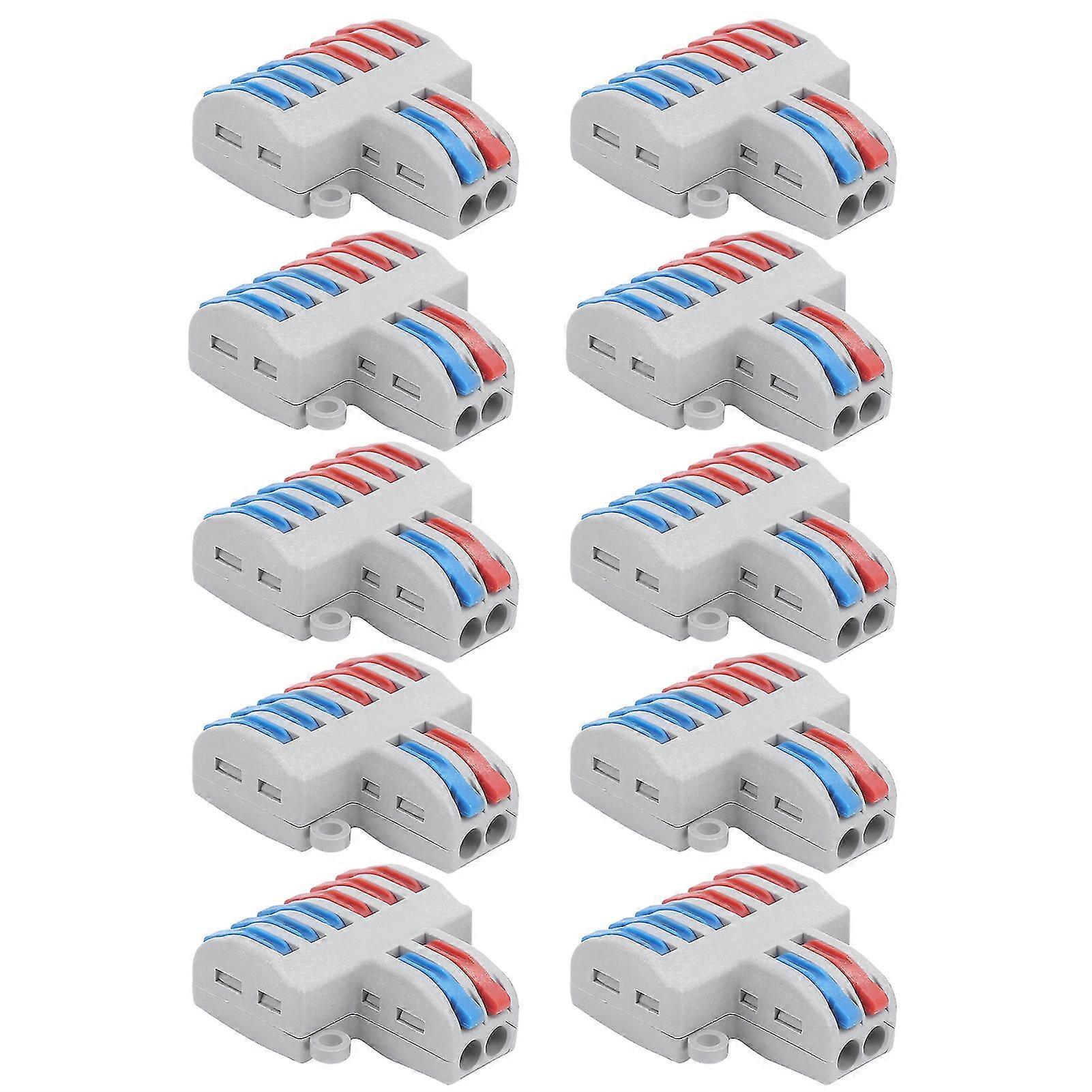 Compact Wire Connectors Lever Nut Terminal Block SPL Quick Connect Equipment 10Pcs SPL-62