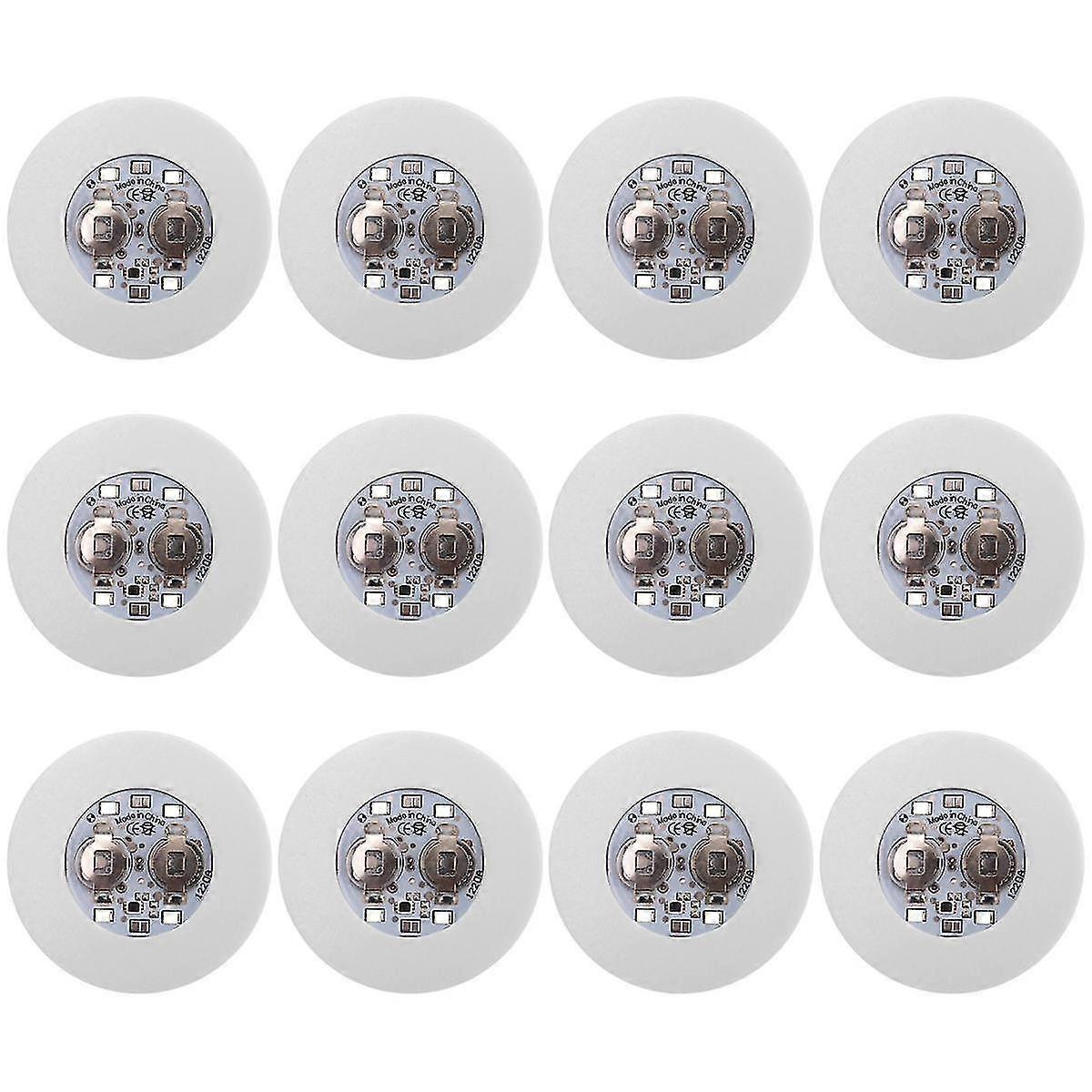 LED Coaster,12 Pack Light Up Coasters,LED Bottle Lights,LED Sticker Coaster Discs Light Up for  Flash Light Up Cup