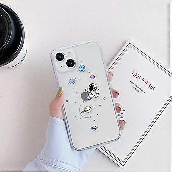 Custodia Per IPhone 15 OWM Con Retro Trasparente Glitter E Stelle Silicone Antiurto 666515