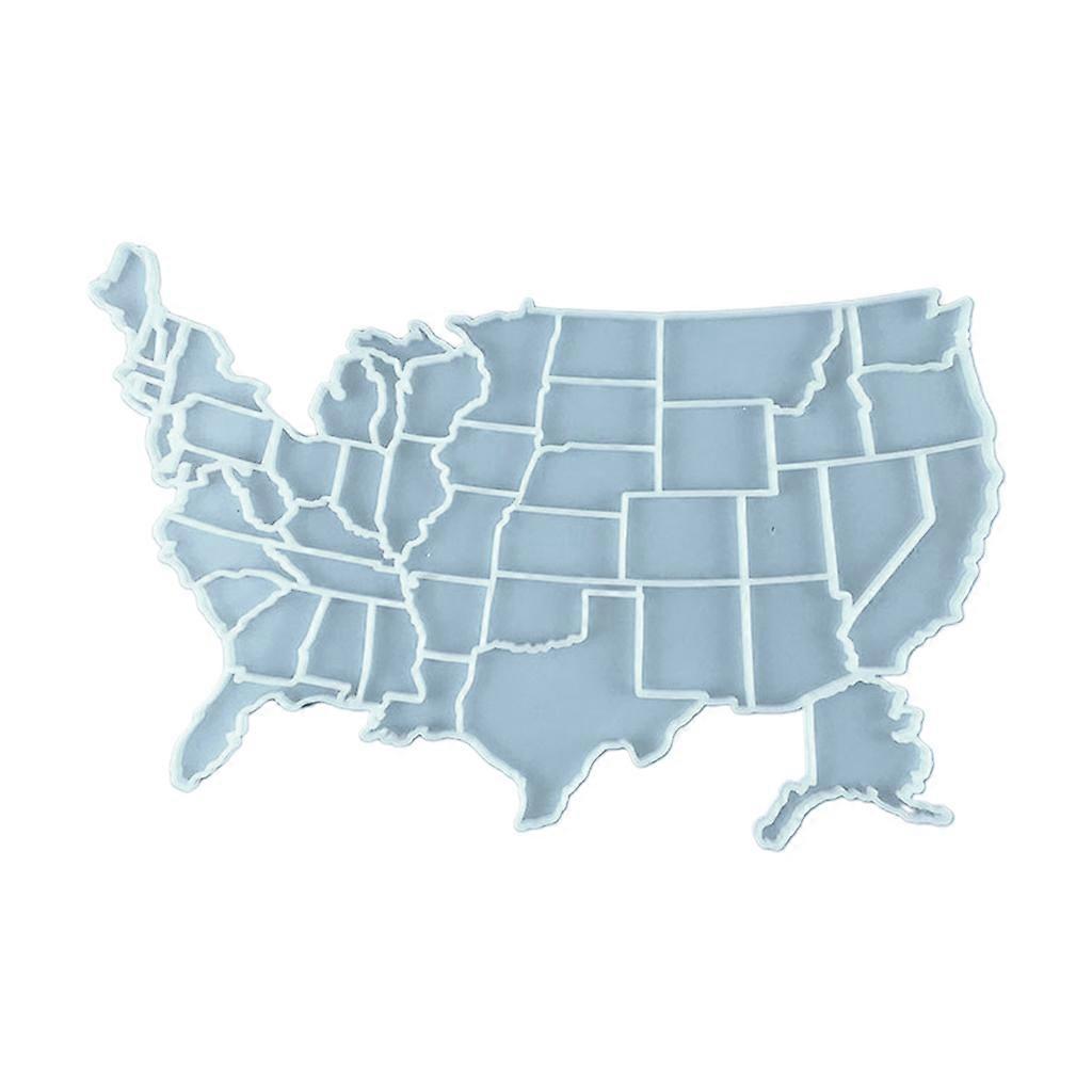 US Map Mat Teetablett Untersetzer Form Silikon Form Herstellung Untersetzer Harz Form