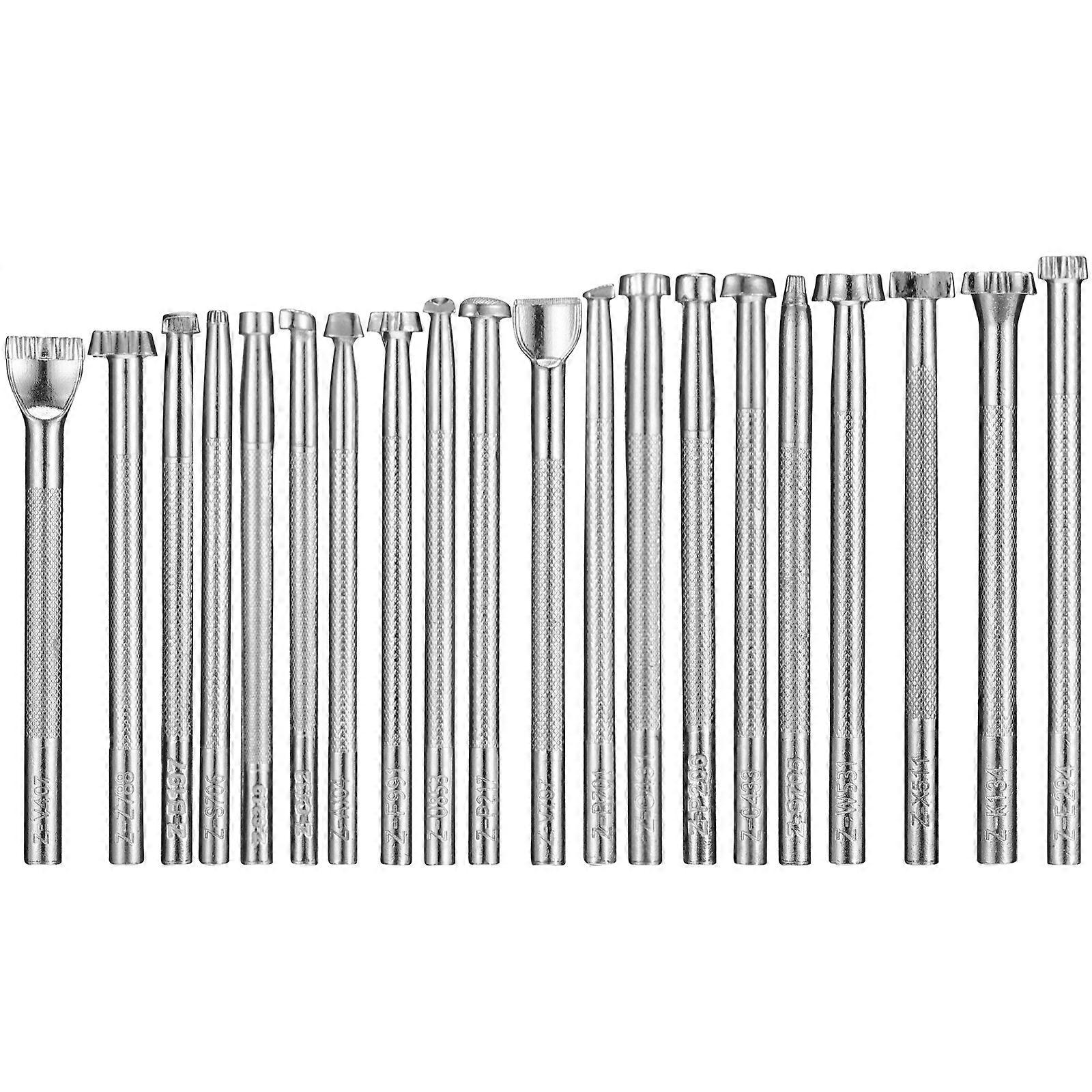 20pcs Leather Stamping Tools Leather Working Saddle Making Stamp Punch Set