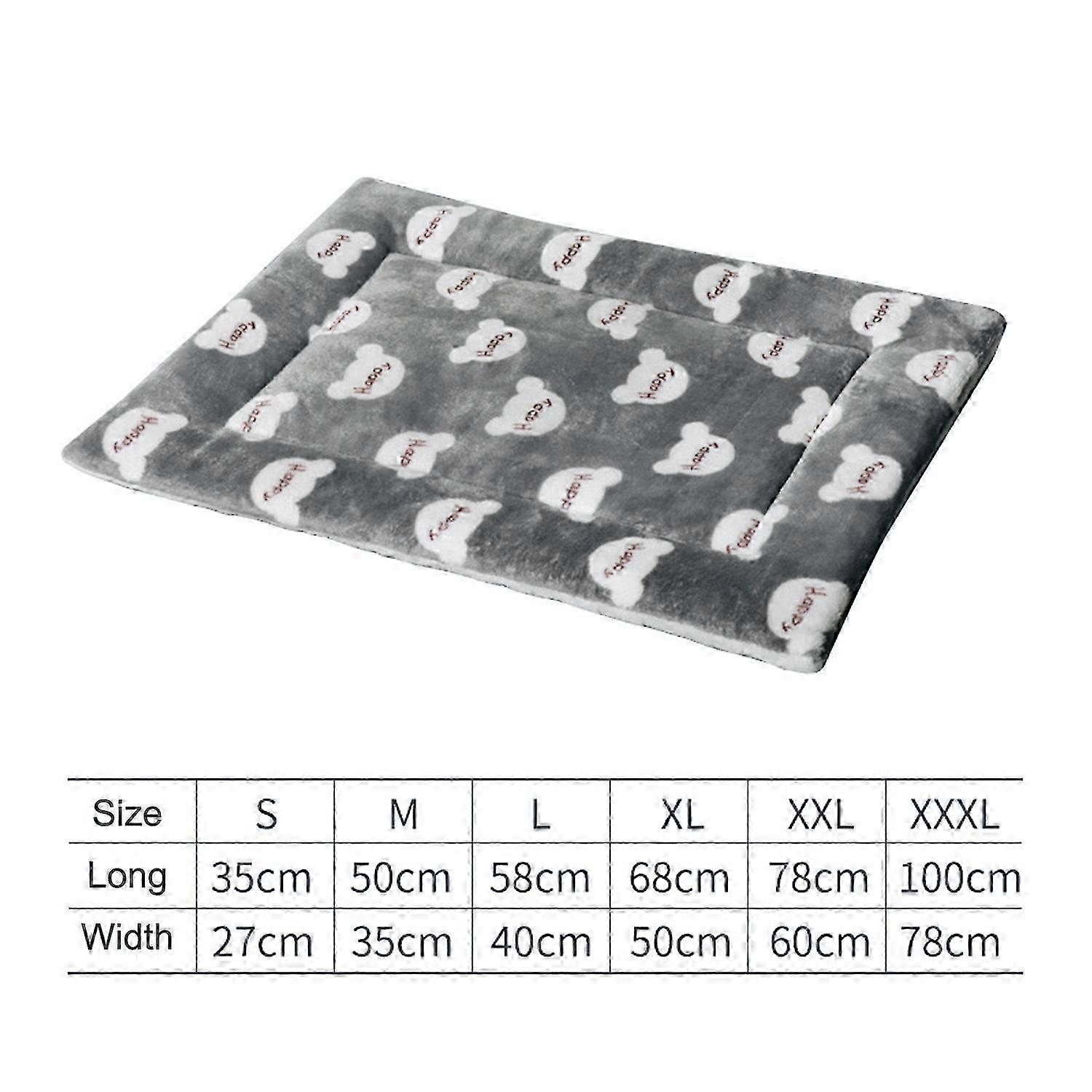 Pet Cushion Soft and Comfortable Thickened Multifunctional Dog Crate Mat for Dogs Cats PetsGrey 58x4