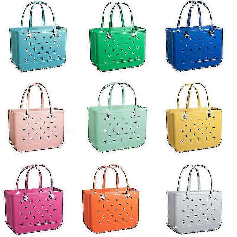 Rubber EVA Bag Bogg Style Hole Waterproof Durable Oversize Silicone Beach Tote Bag new 2024