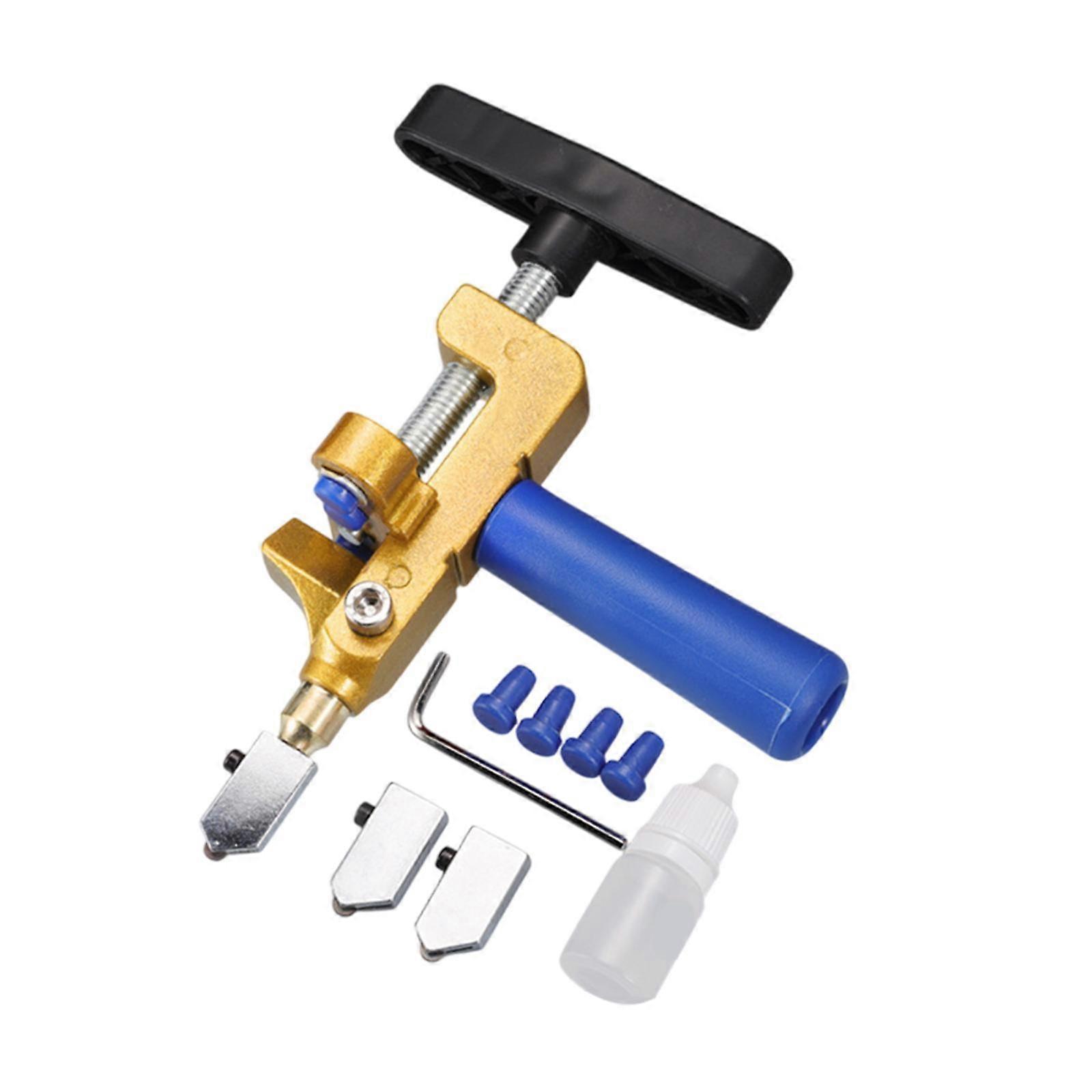 Glass Cutter Hand Tool DIY Cutting Breaking Comfortable Gripping Manual Tool Blue
