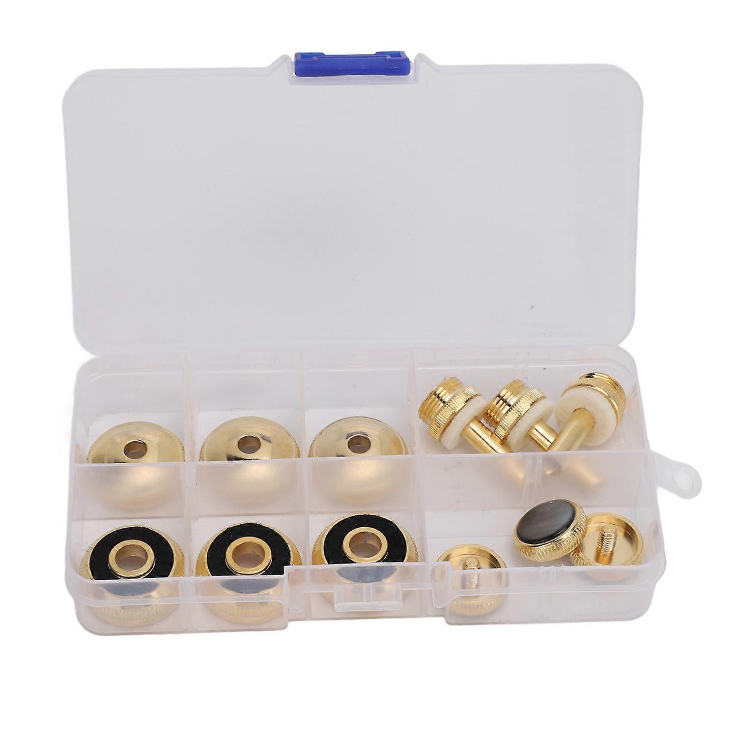 Trumpet Valve Finger Button Metal and Abalone Shell Trumpet Valve Replacement Part 