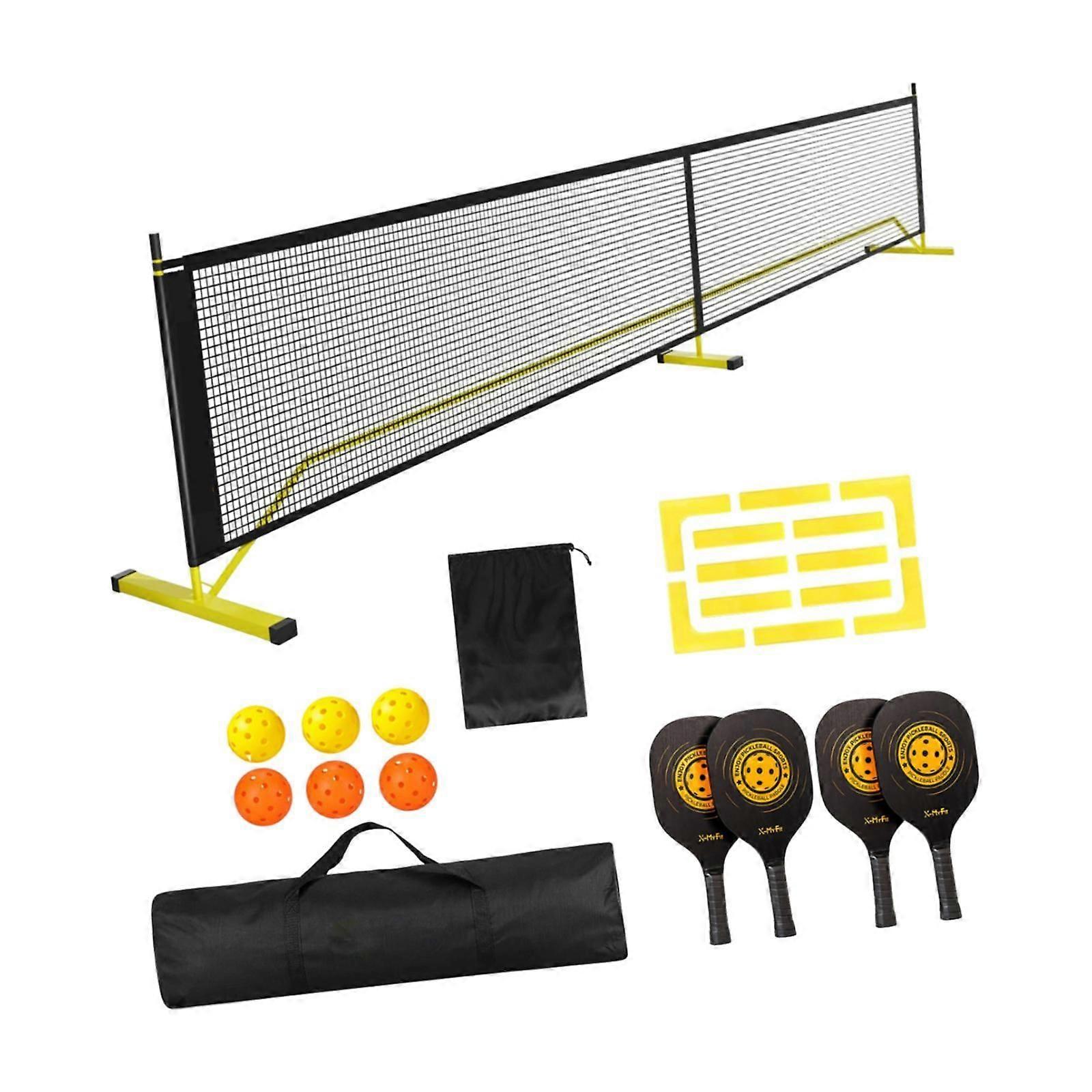 Pickleball Net Set System 22ft Regulation Size Net Beginners Pickle Ball Net
