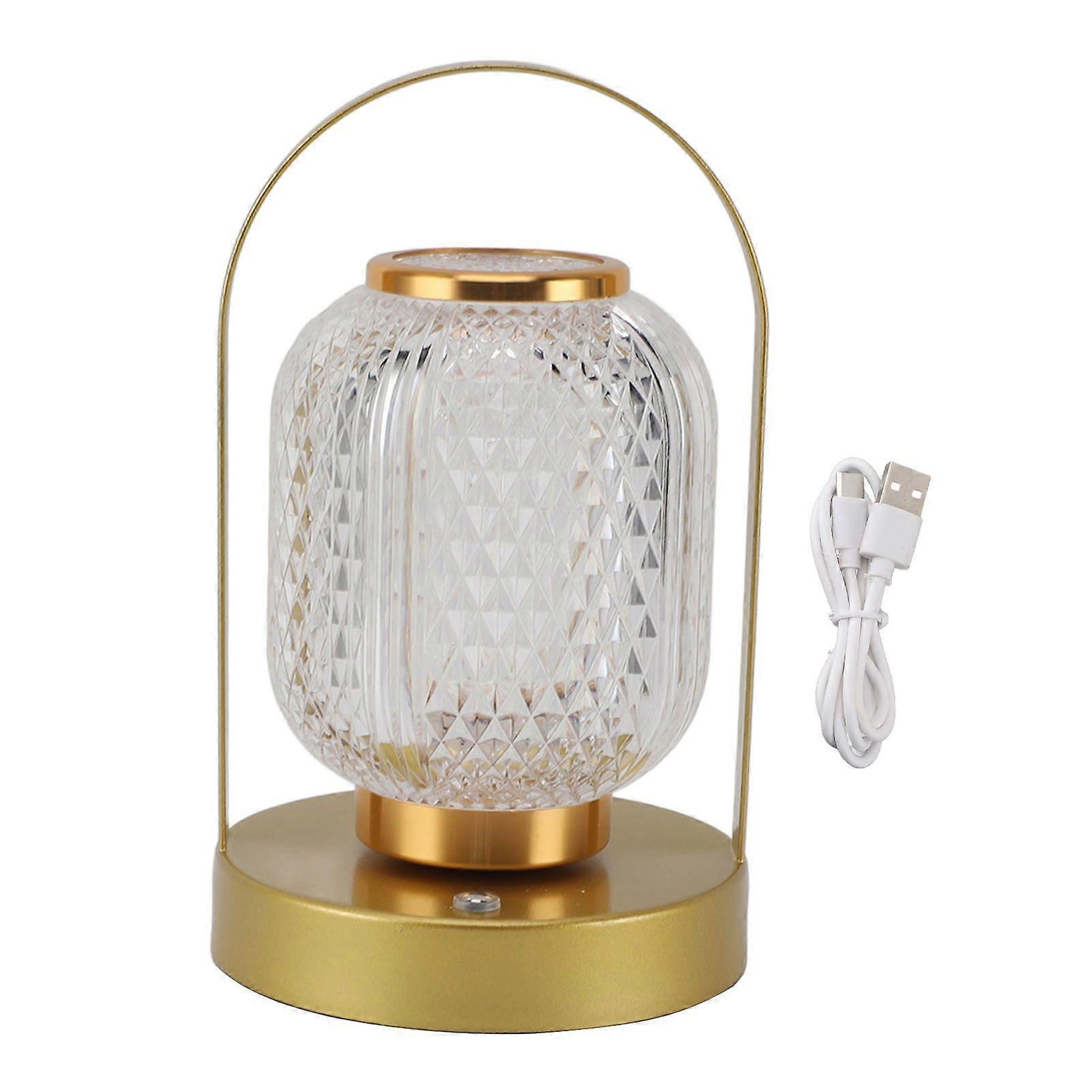 Cordless Table Lantern Battery Operated Dimmable USB Type C Rechargeable Touch Control Portable LED Bedside Lamp Table Lantern for Outdoor Camping