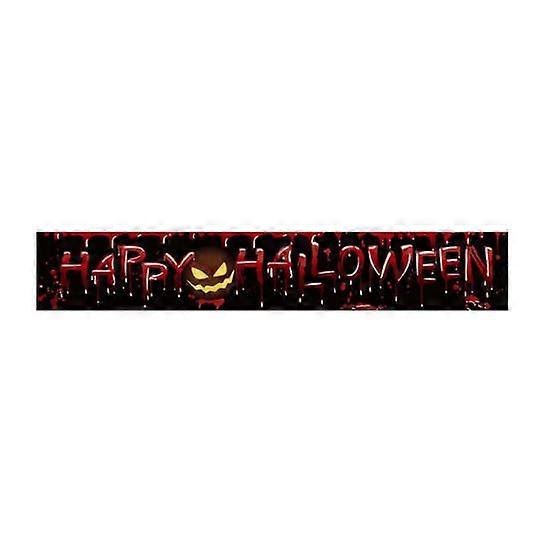 Halloween Banner Wear Resistant Extra-long Spooky Happy Halloween Pumpkin Print Background Banner Photography Prop