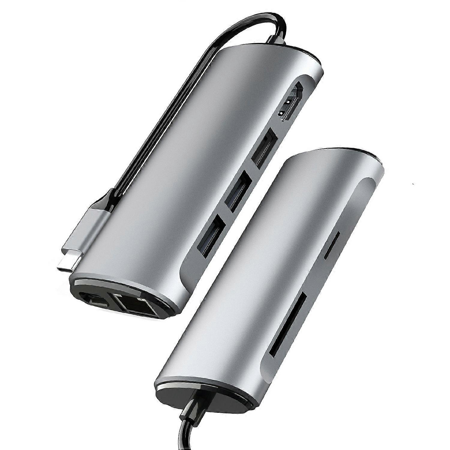 Typ A FX-2303A 6-in-1 USB-Hub Typ-C auf 3xUSB3.0 + HD + USB-C PD + Festplattengehäuse Docking
